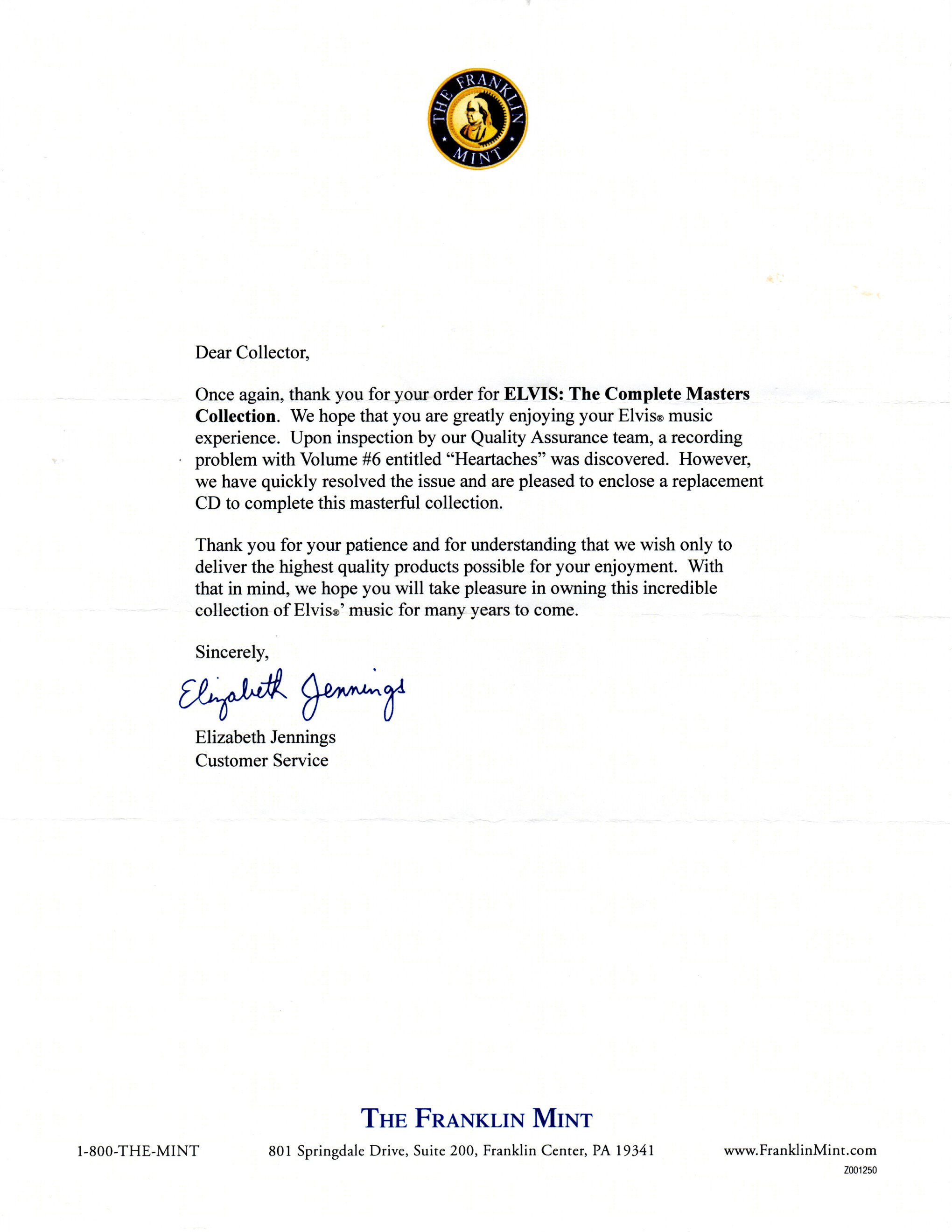 Letter from The Franklin Mint.jpg