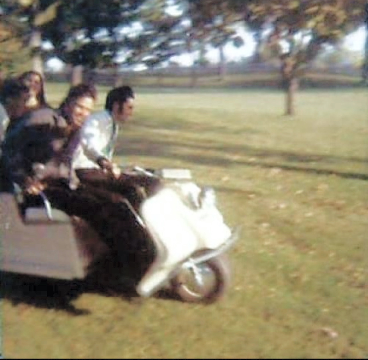 Mid-late September, 1968. Obviously taken at Graceland, this looks to be an early fall picture based on lighting, but still warm based on clothing. This looks to be taken on the same day as the following picture of Elvis and Priscilla.