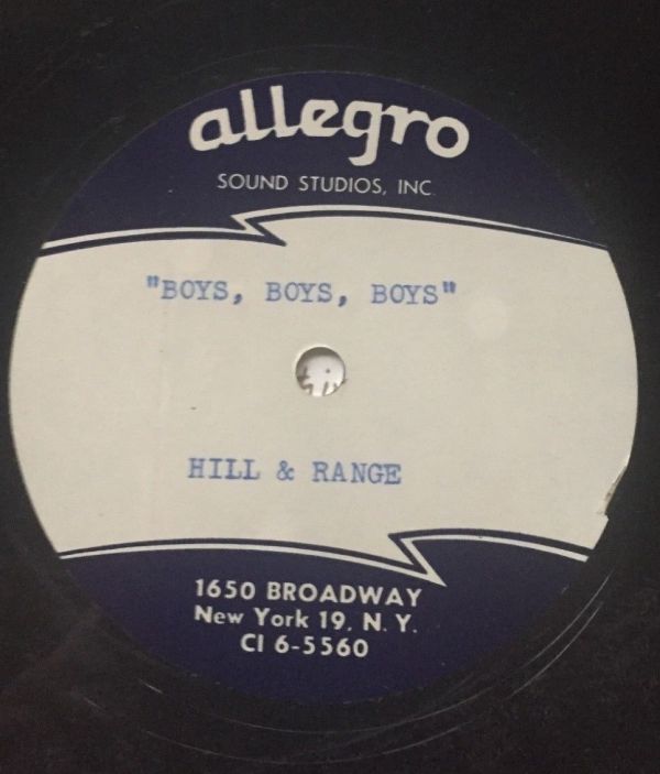 Boys boys boys - 78 rpm demo acetate otis blackwell.jpg